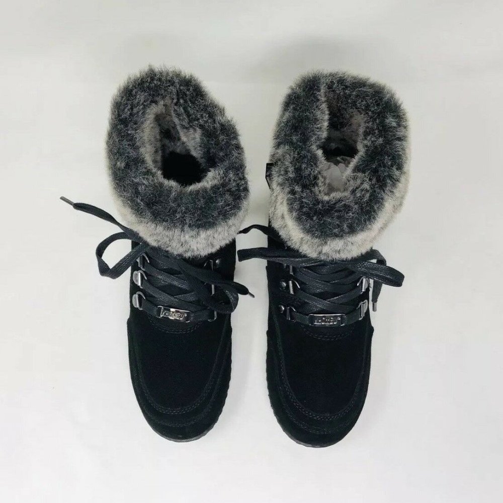 Khombu Women's Francie Boots with Faux Fur Trim - Picture 5 of 12